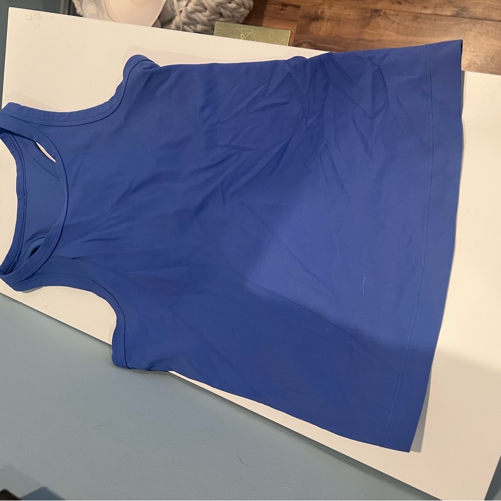 Blue Sleeveless Tank Top